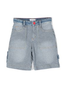 Marc Jacobs Kids bermuda en jean à rayures - Bleu