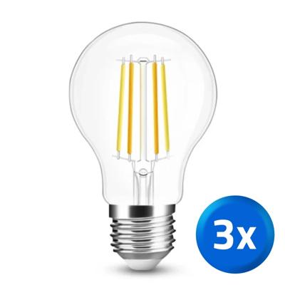 Slimme filament led lamp van milight - dual white 7w e27 fitting - a60 model voordeelset van 3