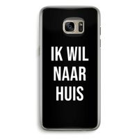 Ik wil naar huis - Zwart: Samsung Galaxy S7 Edge Transparant Hoesje