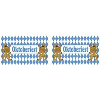 2x Bierfeest Beieren vlaggen blauw met wit 90 x 150 cm   -