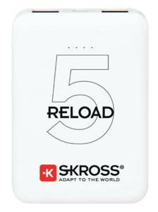 Skross Reload 5 Powerbank 5000 mAh Li-ion Wit Statusweergave