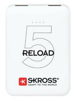 Skross Reload 5 Powerbank 5000 mAh Li-ion Wit Statusweergave