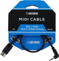 BOSS BMIDI-1-35 audio kabel 0,3 m 3.5mm TRS MIDI Zwart - thumbnail