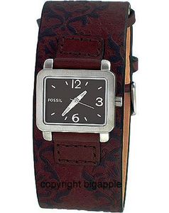 Horlogeband Fossil JR1008 Onderliggend Leder Bruin 17mm