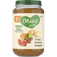 Olvarit 6+ Maanden Tomaat Rundvlees Aardappel 200g bij Jumbo