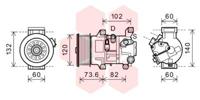 Van Wezel Airco compressor 5300K610 - thumbnail