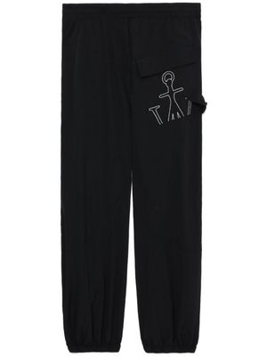 JW Anderson pantalon ample à logo brodé - Noir