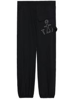 JW Anderson pantalon ample à logo brodé - Noir