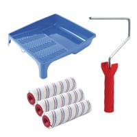 Sorex Verfrollers schilderen set - beugel en verfbak - 3x vacht anti spat verfrollers - 25 cm