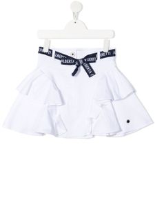 Alberta Ferretti Kids jupe à bord volanté - Blanc