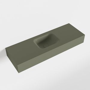 MONDIAZ LEX Army vrijhangende solid surface wastafel 90cm. Positie wasbak midden