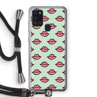Lipjes: Samsung Galaxy A21s Transparant Hoesje met koord