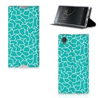 Sony Xperia L1 | Bookcase | Cracks Blue