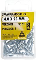 Spaanpl.schr. ck 4.0x25mm 30st - Deltafix
