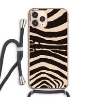 Arizona Zebra: iPhone 11 Pro Max Transparant Hoesje met koord
