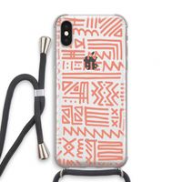 Marrakech Pink: iPhone XS Transparant Hoesje met koord