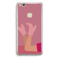 Pink boots: Huawei Ascend P10 Lite Transparant Hoesje