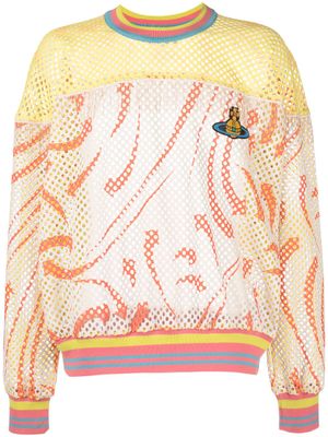 Vivienne Westwood sweat Fresh en mesh - Jaune
