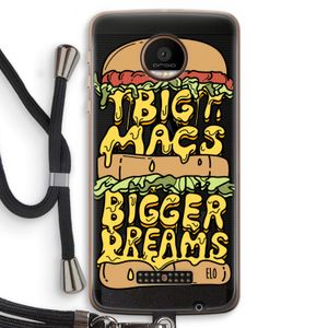 Big Macs Bigger Dreams: Motorola Moto Z Force Transparant Hoesje met koord