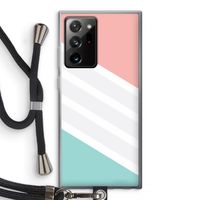 Strepen pastel: Samsung Galaxy Note 20 Ultra / Note 20 Ultra 5G Transparant Hoesje met koord