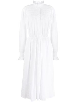 MARANT ÉTOILE robe Imany à détails de volants - Blanc