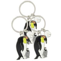 6x stuks metalen pinguin dieren sleutelhanger 5 cm