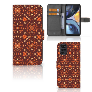 Motorola Moto G22 Telefoon Hoesje Batik Brown