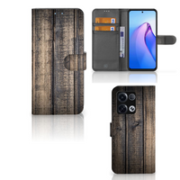 OPPO Reno8 Pro Book Style Case Steigerhout - thumbnail