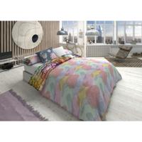 Dekbedovertrek set Lois FAME P. Grijs Bed van 150/160 2 Onderdelen 3 Onderdelen
