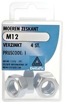 Moer zeskant m12 verz 4st - Deltafix