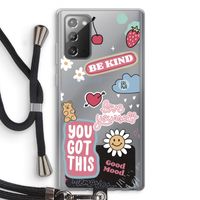 Positivity: Samsung Galaxy Note 20 / Note 20 5G Transparant Hoesje met koord