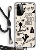 Good vibes: OnePlus 9 Pro Transparant Hoesje met koord