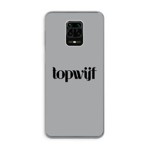 Topwijf Grijs Zwart: Xiaomi Redmi Note 9 Pro Transparant Hoesje