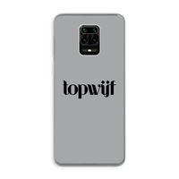 Topwijf Grijs Zwart: Xiaomi Redmi Note 9 Pro Transparant Hoesje