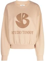 STUDIO TOMBOY sweat en coton à logo imprimé - Tons neutres - thumbnail