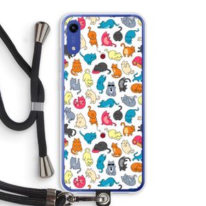 Kleurrijke katten: Honor Play 8A Transparant Hoesje met koord
