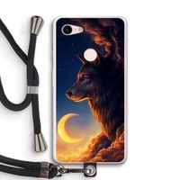 Night Guardian: Pixel 3 XL Transparant Hoesje met koord