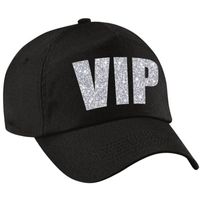 VIP pet /cap zwart met zilver bedrukking volwassenen - thumbnail