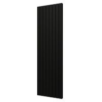 Designradiator Plieger Cavallino Retto Dubbel 1716 Watt Middenaansluiting 200x60,2 cm Zwart