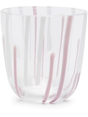 Carlo Moretti verre à rayures - Rose