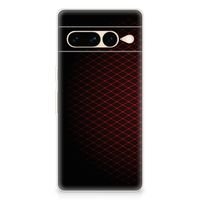 Google Pixel 7 Pro TPU bumper Geruit Rood