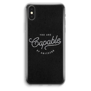 Capable: iPhone XS Max Transparant Hoesje