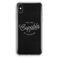Capable: iPhone XS Max Transparant Hoesje