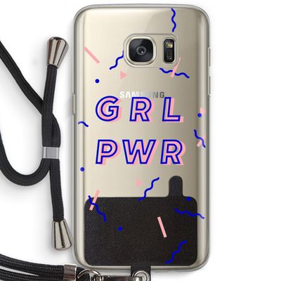GRL PWR: Samsung Galaxy S7 Transparant Hoesje met koord