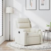Fauteuil verstelbaar fluweel crmekleurig