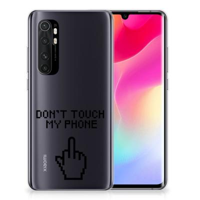 Xiaomi Mi Note 10 Lite Silicone-hoesje Finger Don't Touch My Phone Xiaomi Mi Note 10 Lite Silicone-hoesje Finger Don't Touch My Phone