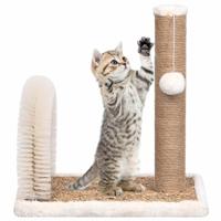VidaXL Kattenkrabpaal met borstelboog en krabpaal
