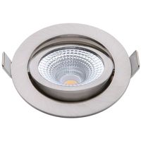 EcoDim - LED Spot - Inbouwspot - ED-10024 - 5W - Waterdicht IP54 - Dimbaar - Dim to Warm - Warm Wit 2000K-3000K - Geborsteld Nikkel - Aluminium - Rond - Kantelbaar - thumbnail