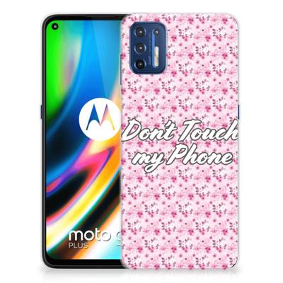 Motorola Moto G9 Plus Silicone-hoesje Flowers Pink DTMP Motorola Moto G9 Plus Silicone-hoesje Flowers Pink DTMP
