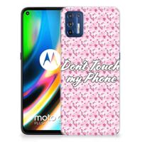 Motorola Moto G9 Plus Silicone-hoesje Flowers Pink DTMP